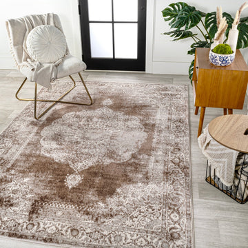 Perfect rosalia Cottage Medallion Area Rug